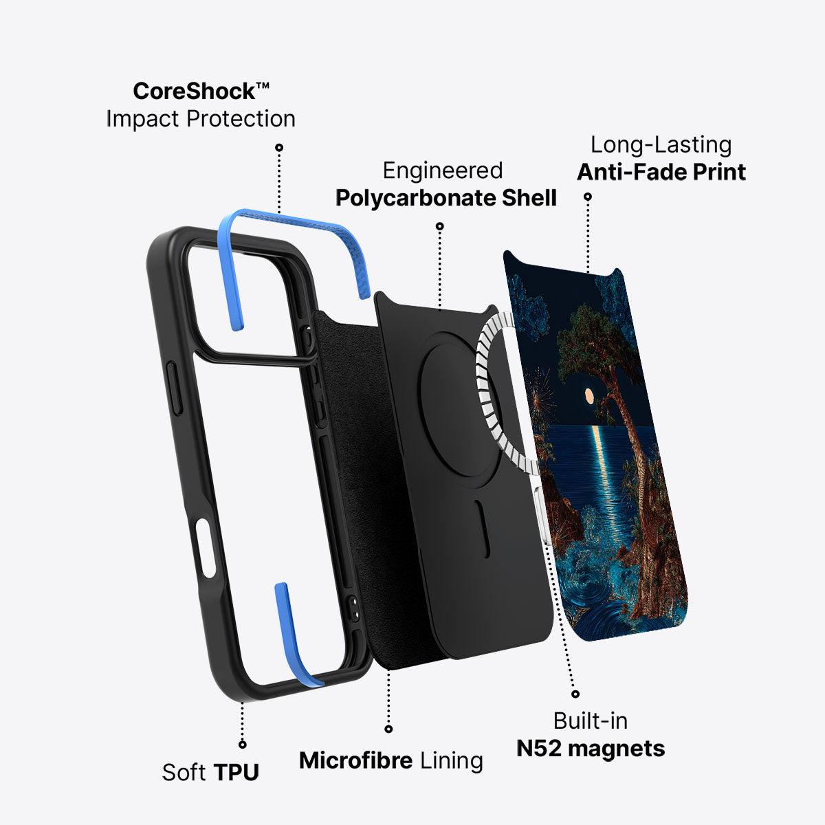 Quiet Moon - iPhone 17 Pro Max Case #case type_core (magsafe)