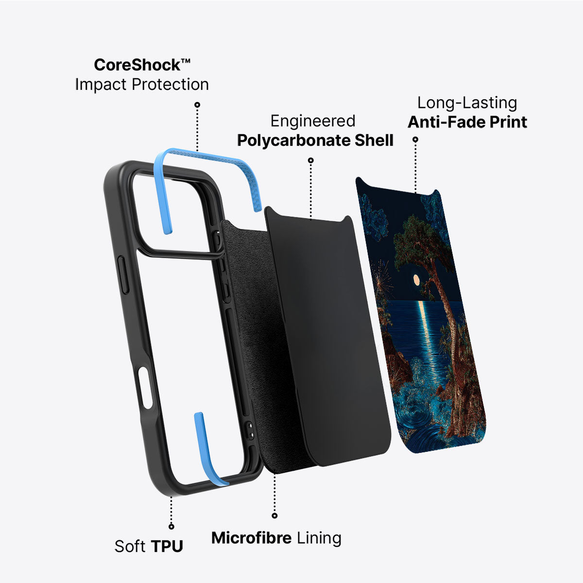 Quiet Moon - iPhone 17 Pro Max Case #case type_core (non magsafe)