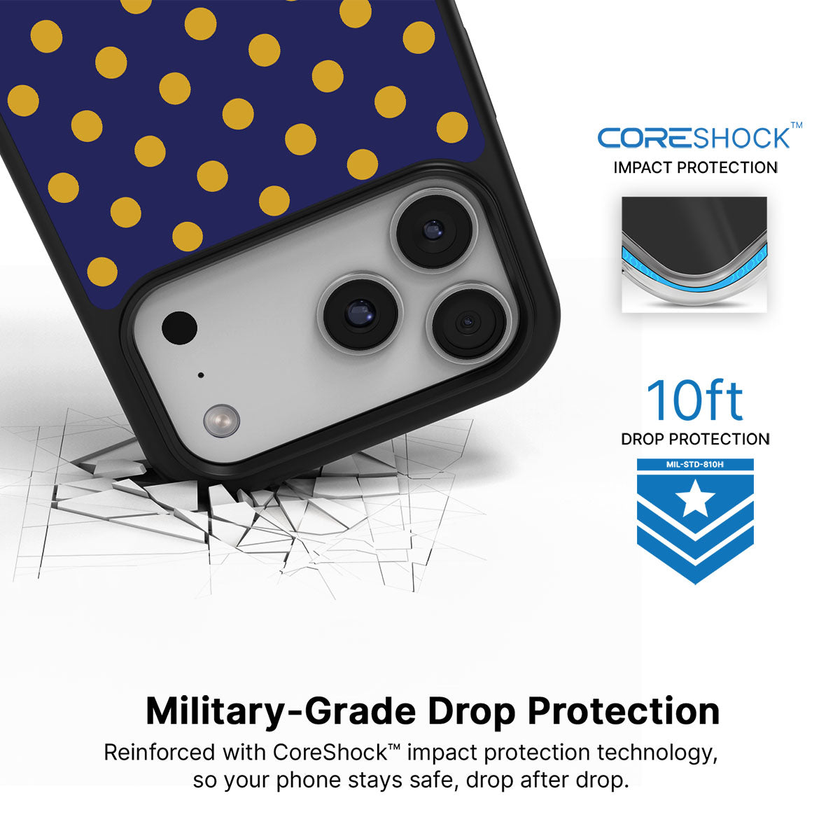 Retro Gold - iPhone 17 Pro Max Case #case type_core (magsafe), #case type_core (non magsafe)