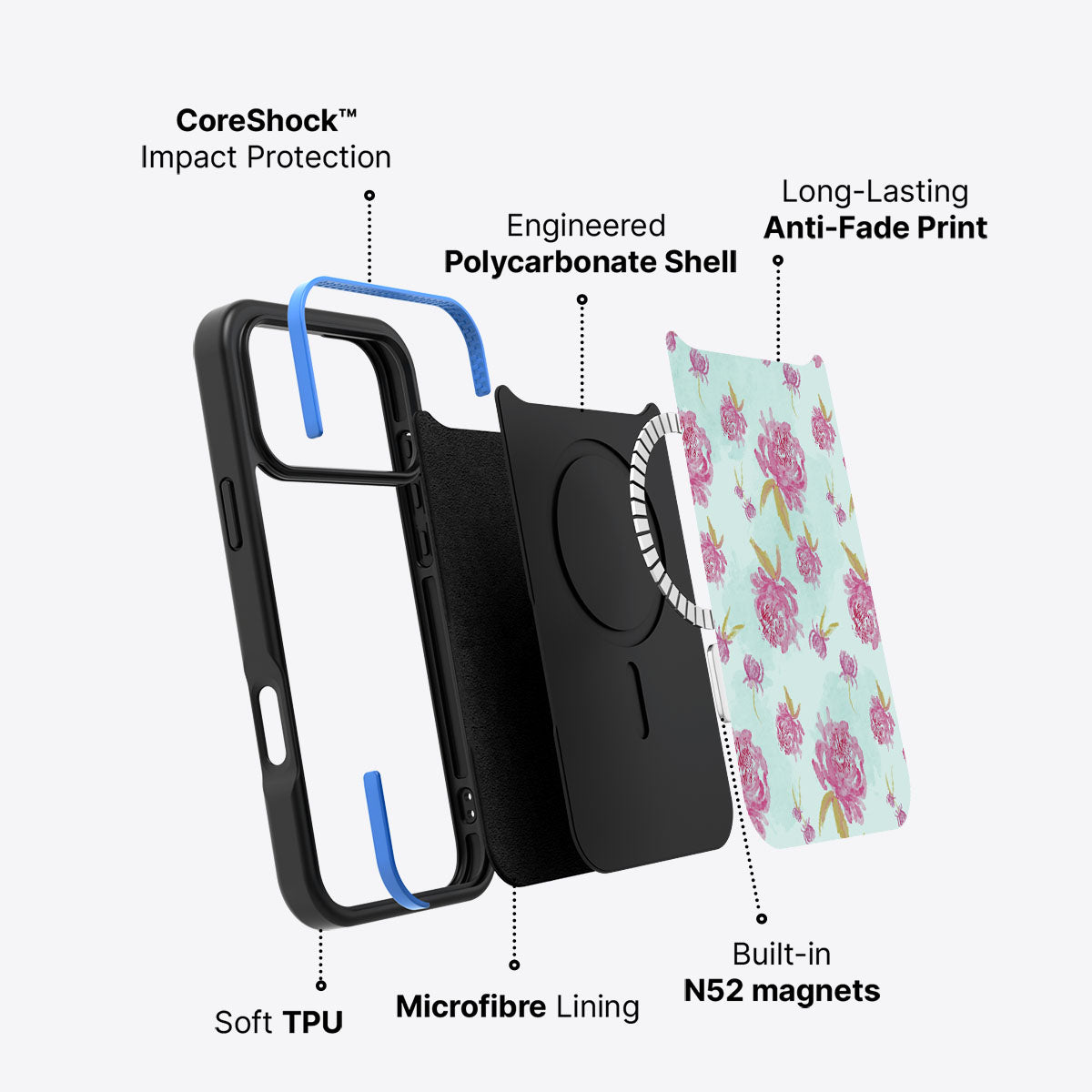 Rose Impressions - iPhone 17 Pro Max Case #case type_core (magsafe)