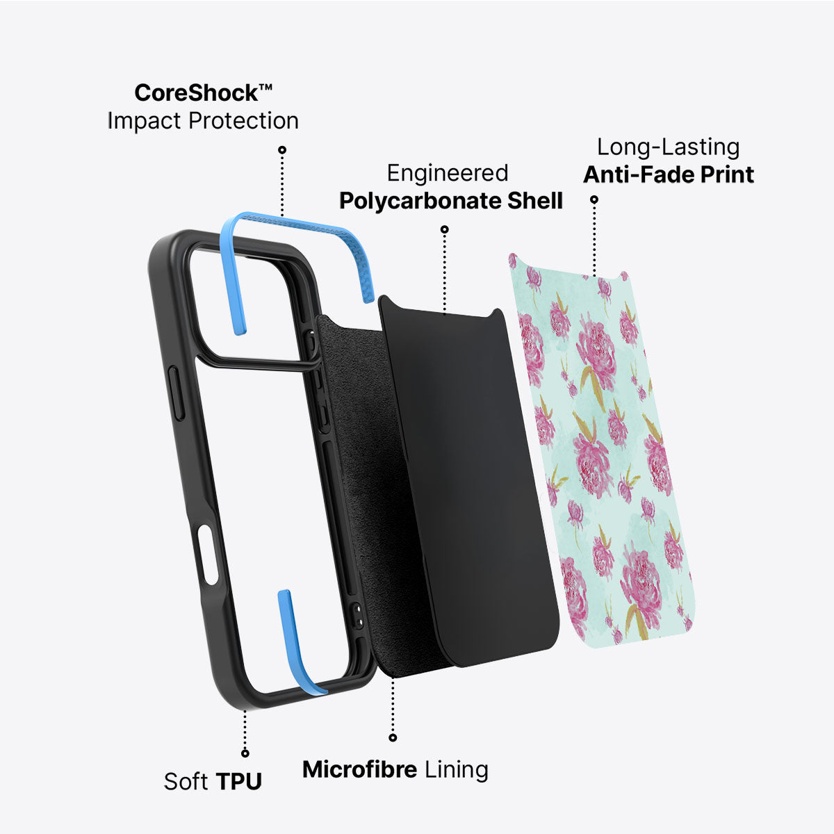 Rose Impressions - iPhone 17 Pro Max Case #case type_core (non magsafe)