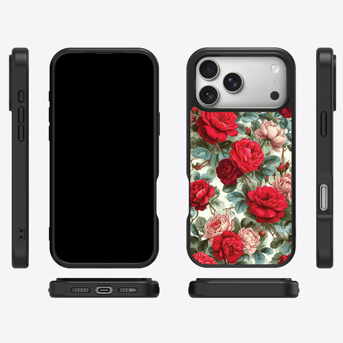 Red Floral Designer MagSafe Case – Ruby Roses | MagSafe — view 7