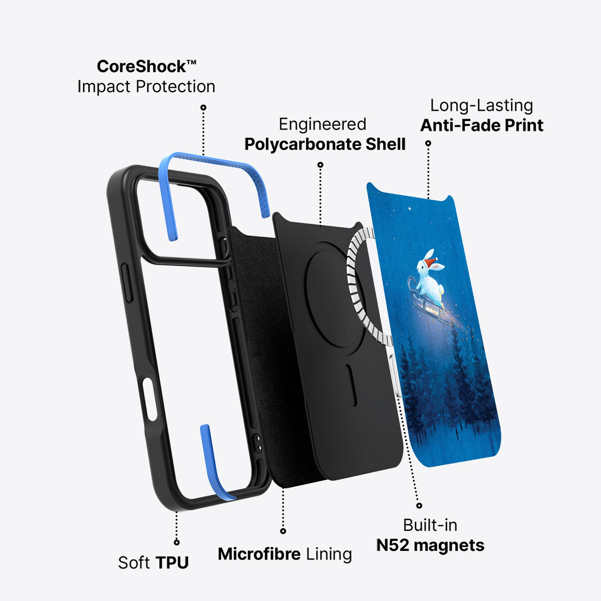 Santa Bunny - iPhone 17 Pro Max Case #case type_core (magsafe)