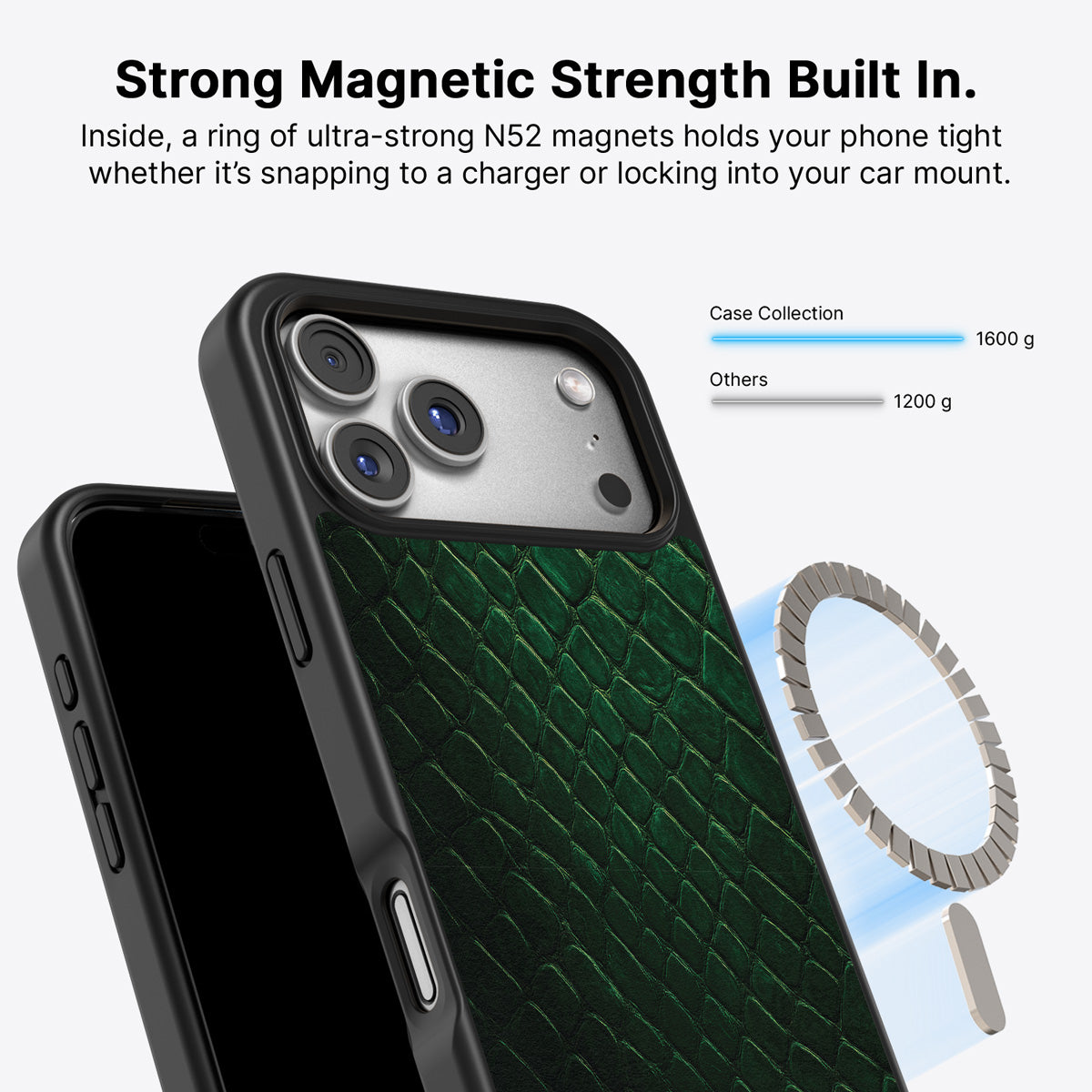 Green Designer iPhone 17 Pro Max Case – Slytherin Senses | MagSafe