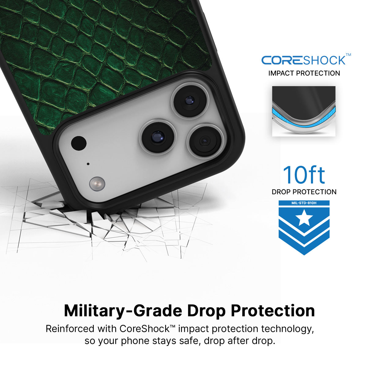 Green Designer iPhone 17 Pro Max Case – Slytherin Senses | MagSafe