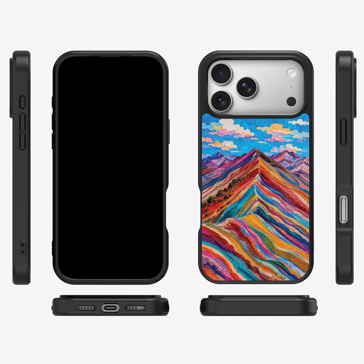Spectrum Ridge iPhone 17 Pro Max case cover – multi-angle view