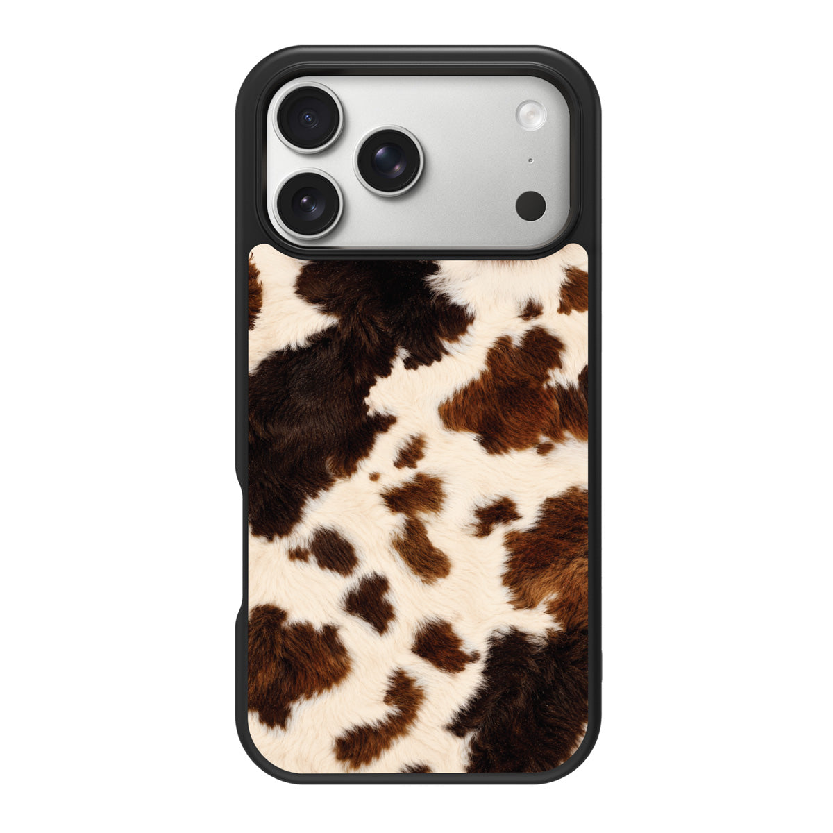 Cowhide Designer iPhone 17 Pro Max Case – Swiss Cow | MagSafe