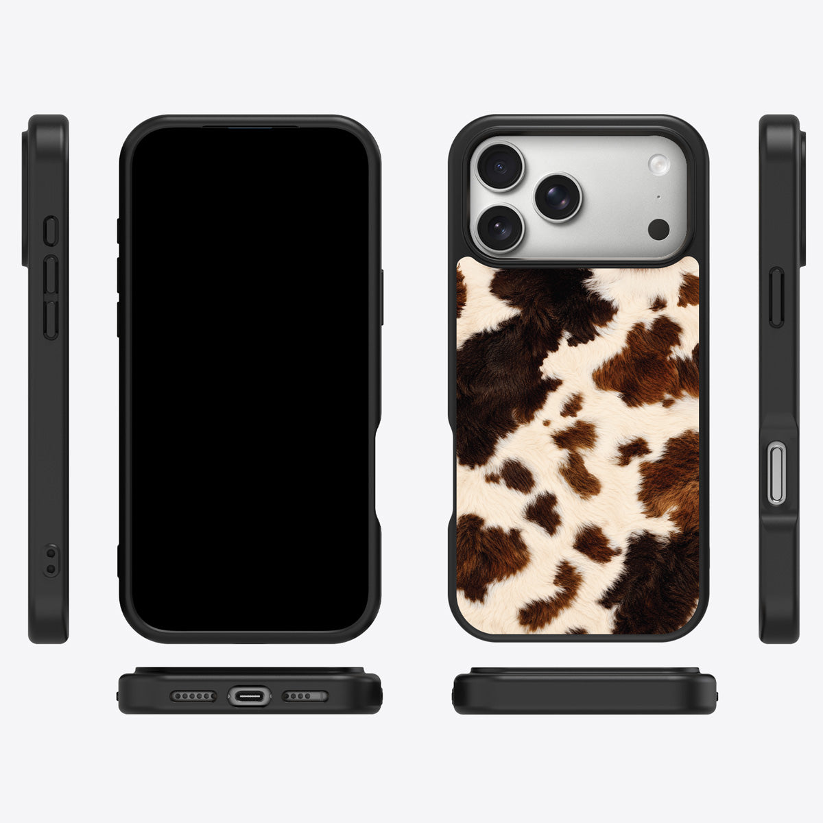 Cowhide Designer iPhone 17 Pro Max Case – Swiss Cow | MagSafe