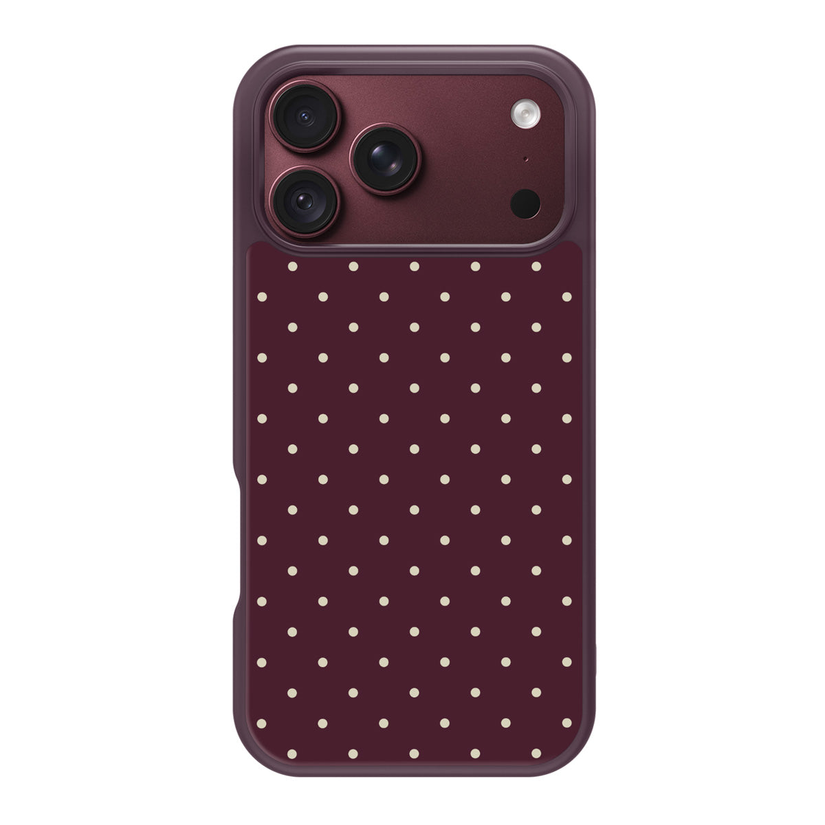 Burgundy Bloom design back view – iPhone 18 Pro case