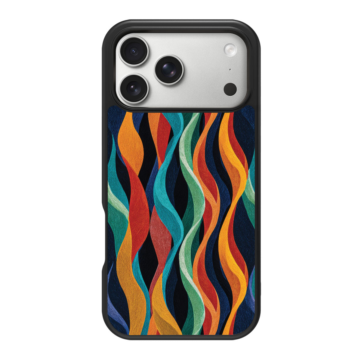 Abstract Designer iPhone 18 Pro Case – Coastal Waves | MagSafe