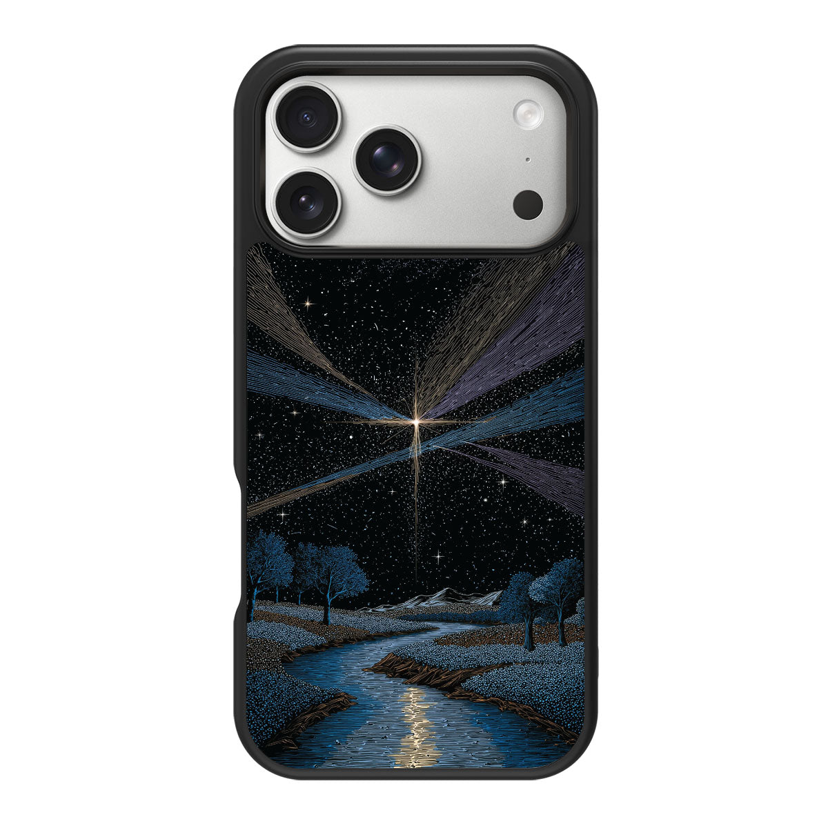 Celestial Designer iPhone 18 Pro Case – Falling Star | MagSafe