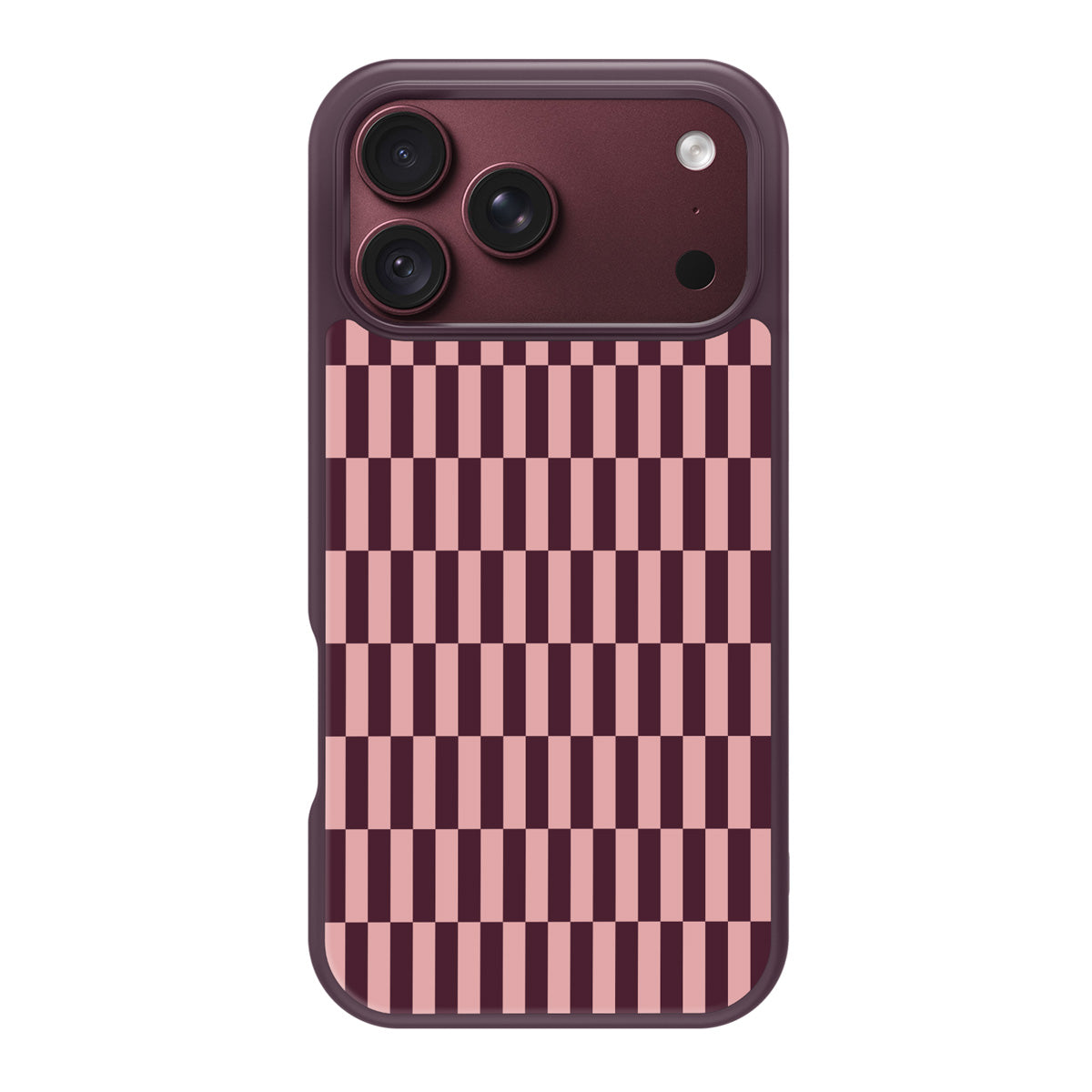 Garnet Stack design back view – iPhone 18 Pro case