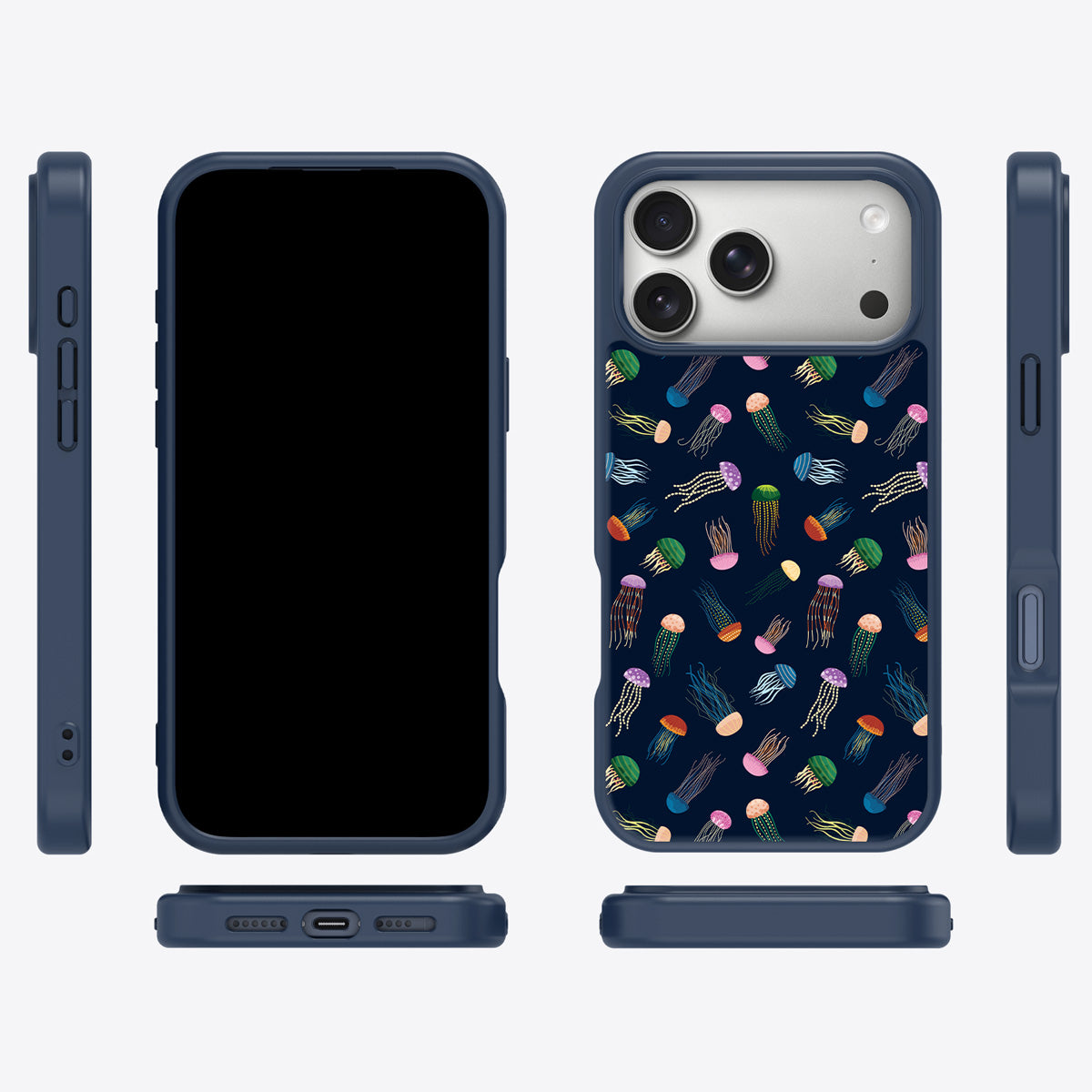 Jellyfish MagSafe case cover – multi-angle view