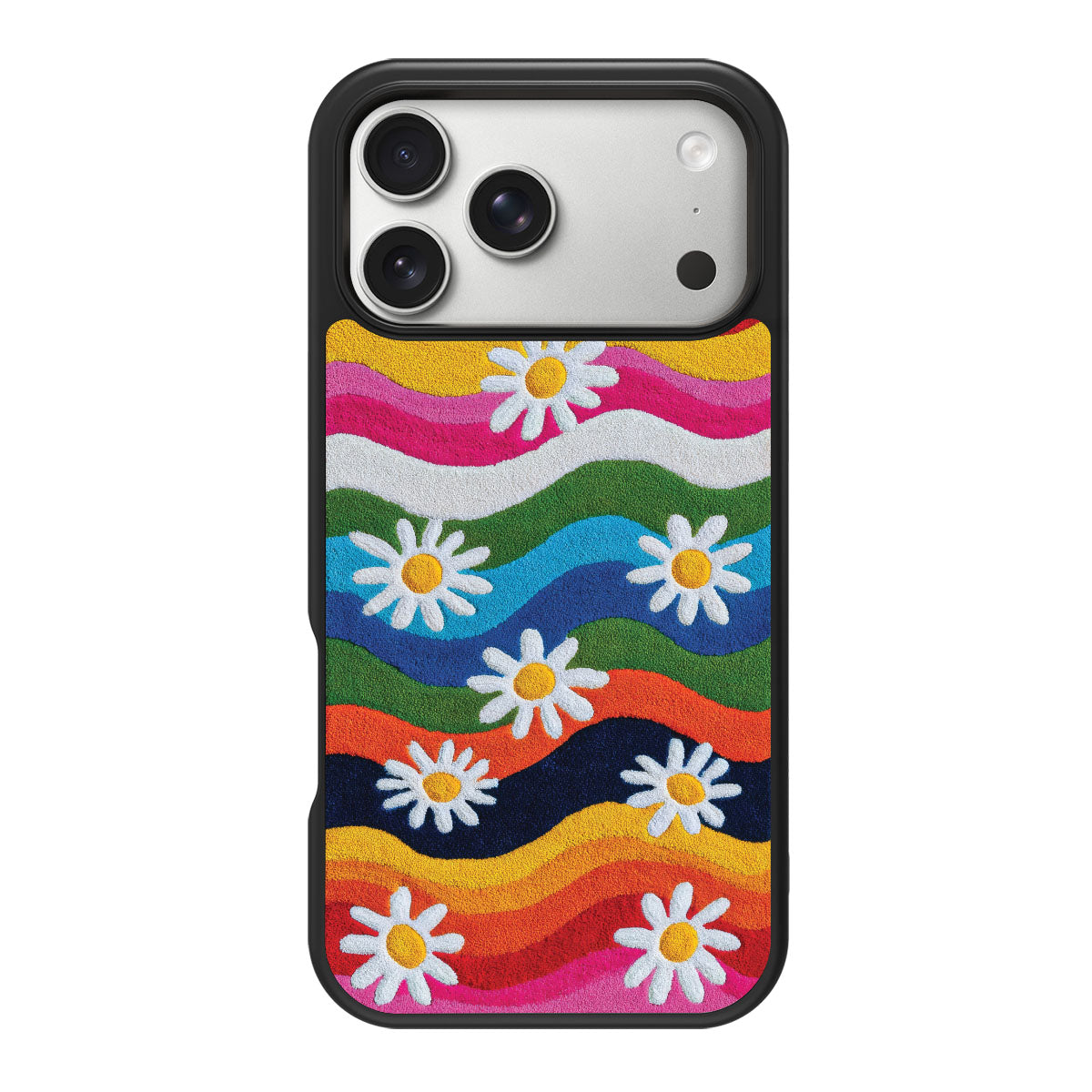 Floral Designer iPhone 18 Pro Case – Rainbow Daisy | MagSafe