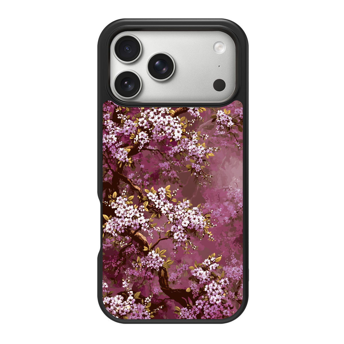 Rose Whisper design back view – iPhone 18 Pro case