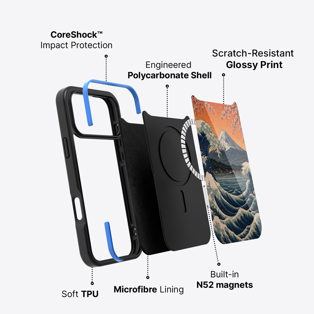 iPhone 18 Pro case construction – Sakura Coast phone case