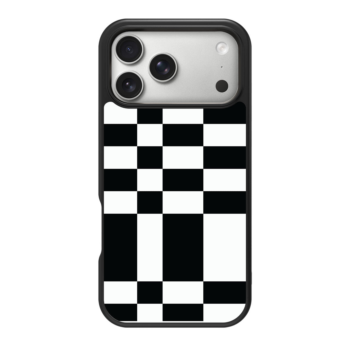Skewed Checks design back view – iPhone 18 Pro case