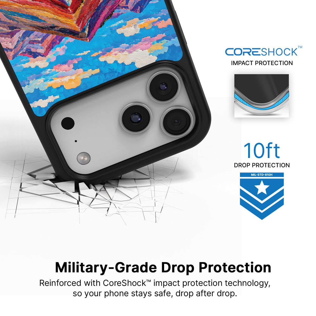Spectrum Ridge iPhone 18 Pro case with drop protection