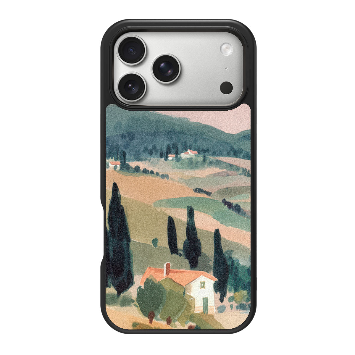 Tuscan Holiday design back view – iPhone 18 Pro case