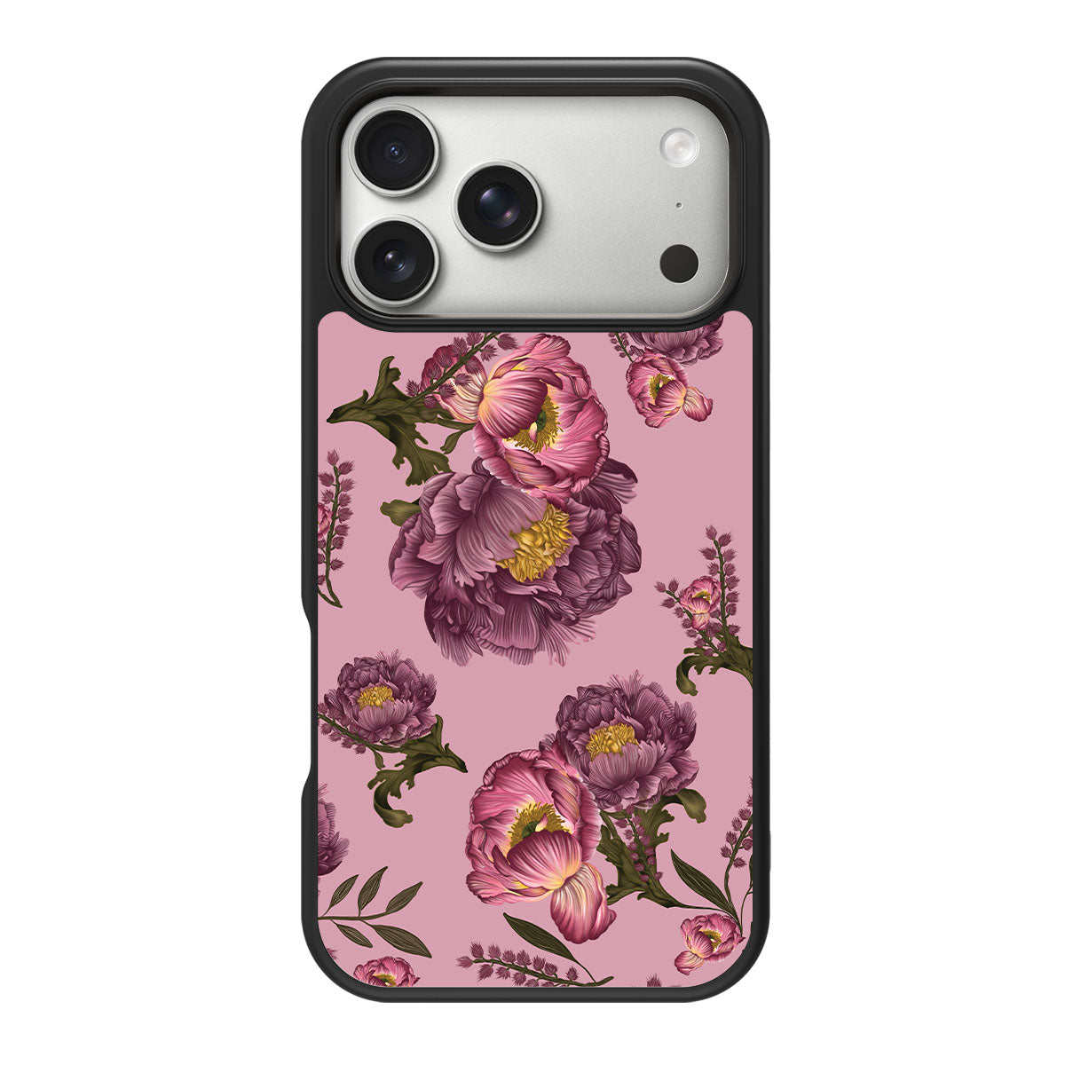 Vintage Blossoms design back view – iPhone 18 Pro case