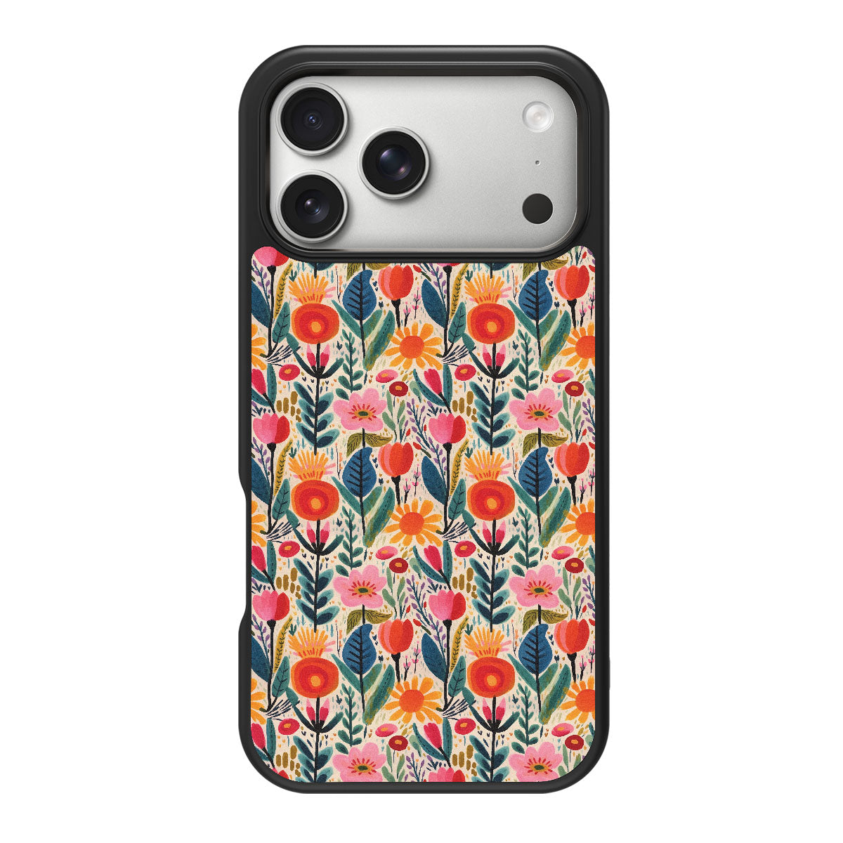 Wild Blossoms design back view – iPhone 18 Pro case