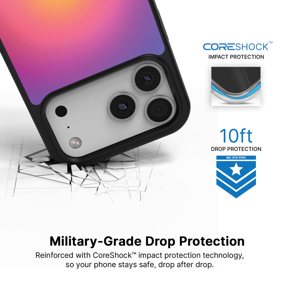 Aura Glow iPhone 18 Pro Max case with drop protection