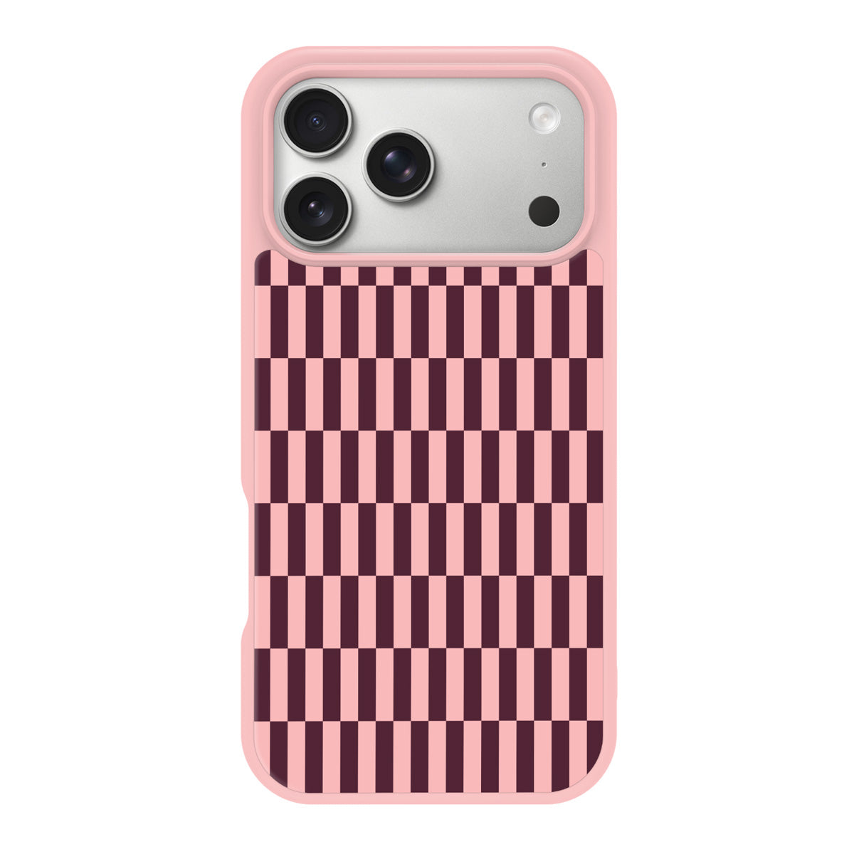 Claret Stack design back view – iPhone 18 Pro Max case