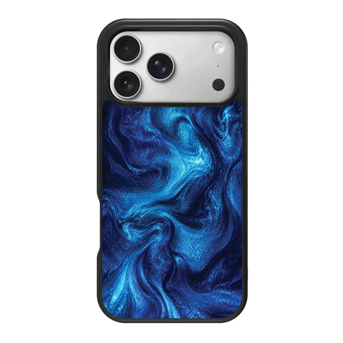 Blue Marble Designer iPhone 18 Pro Max Case – Indigo Impasto | MagSafe