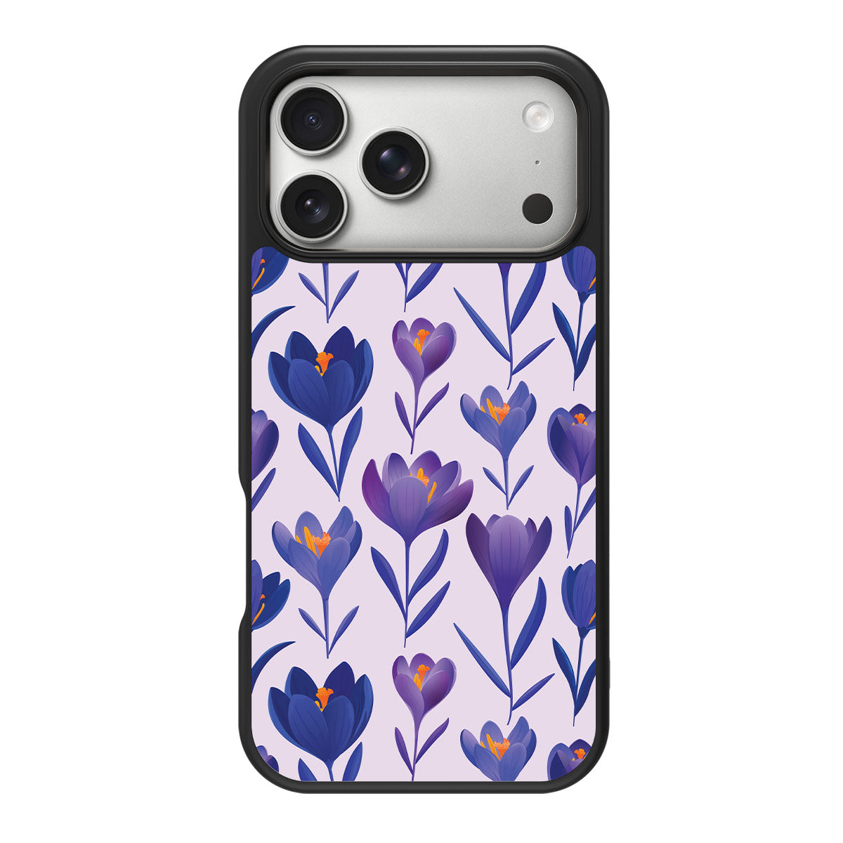 Midnight Crocus design back view – iPhone 18 Pro Max case