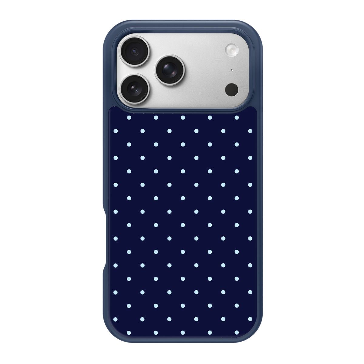 Navy Whisper design back view – iPhone 18 Pro Max case