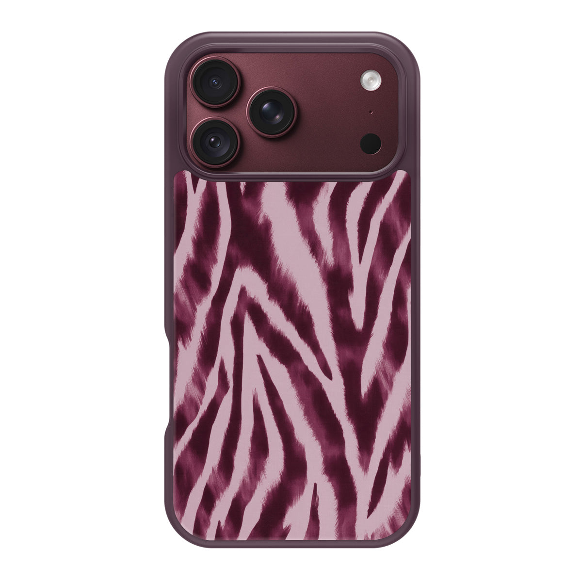 Sangria Zebra design back view – iPhone 18 Pro Max case