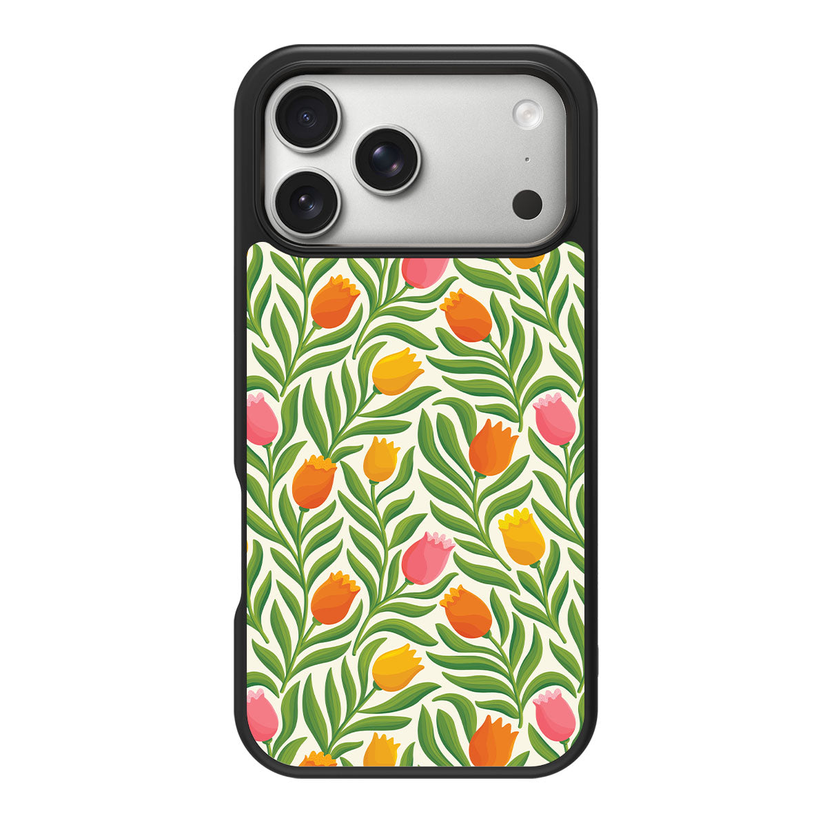 Spring Tulips design back view – iPhone 18 Pro Max case