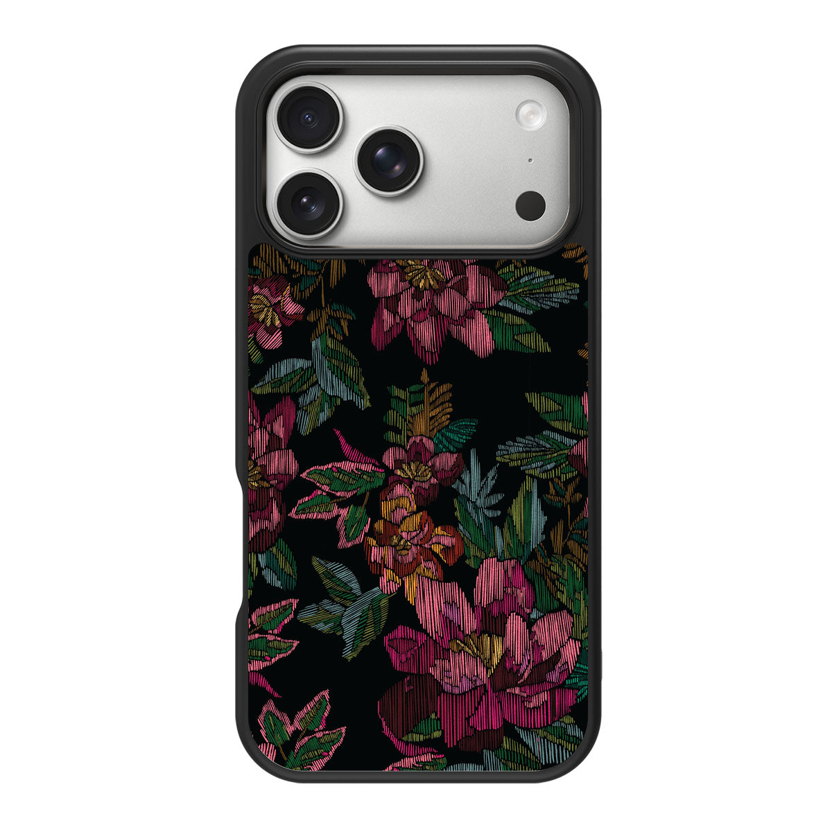 Woven Blooms design back view – iPhone 18 Pro Max case