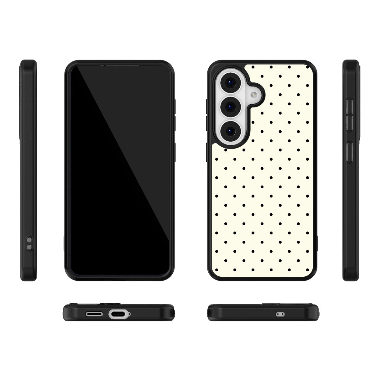 Ivory Sprinkle Samsung Galaxy S26 case – multi-angle view