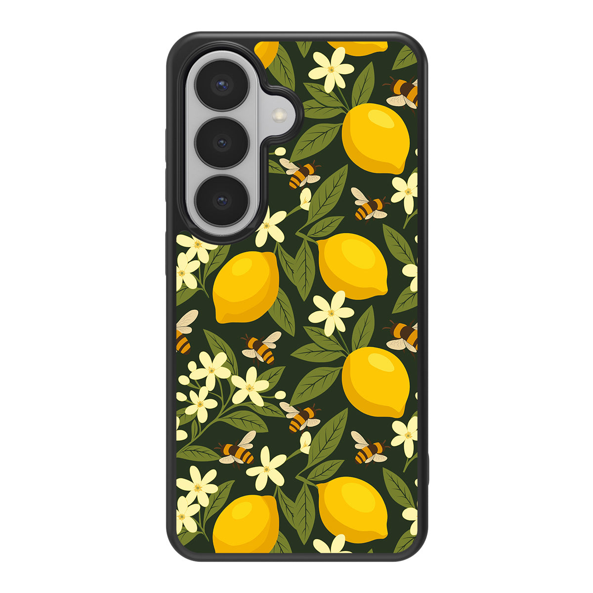 Lemon and Bees design back view – Samsung Galaxy S26 case