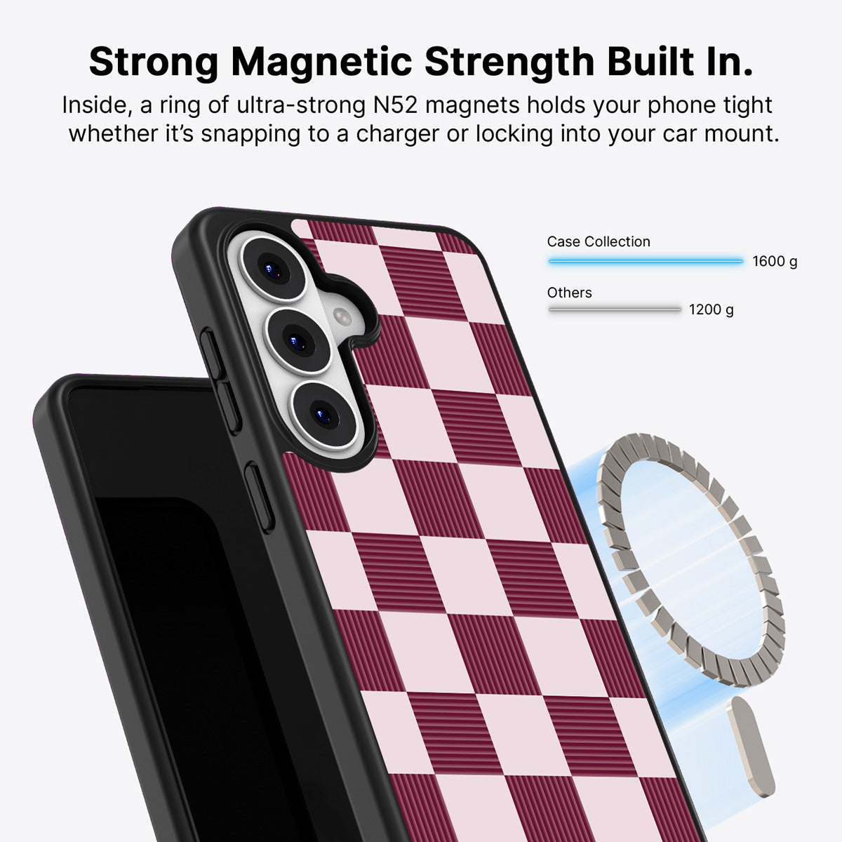 Samsung Galaxy S26 Qi2 magnetic case with N52 magnets – Majestic Mosaic design