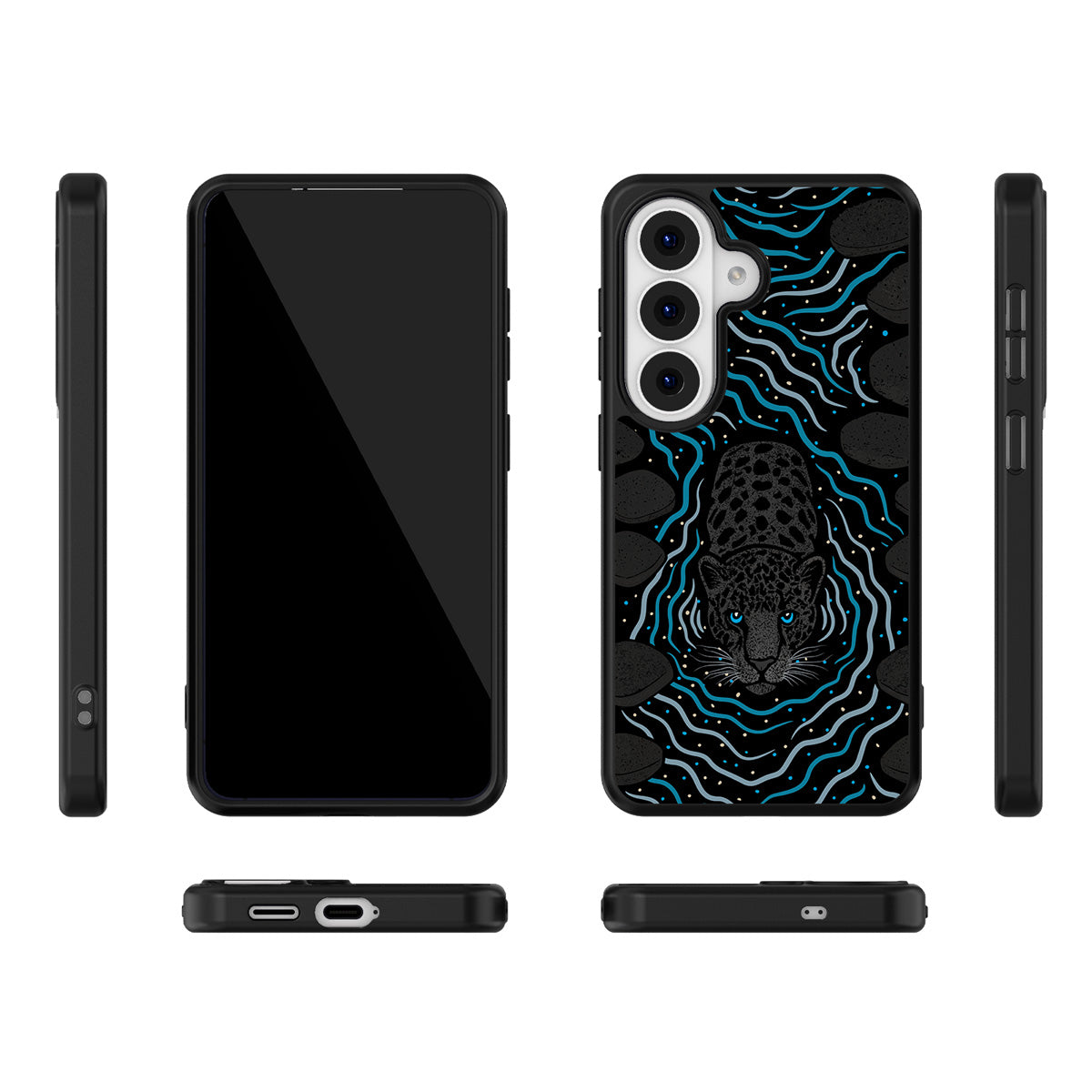 Midnight Panther Samsung Galaxy S26 Plus case – multi-angle view