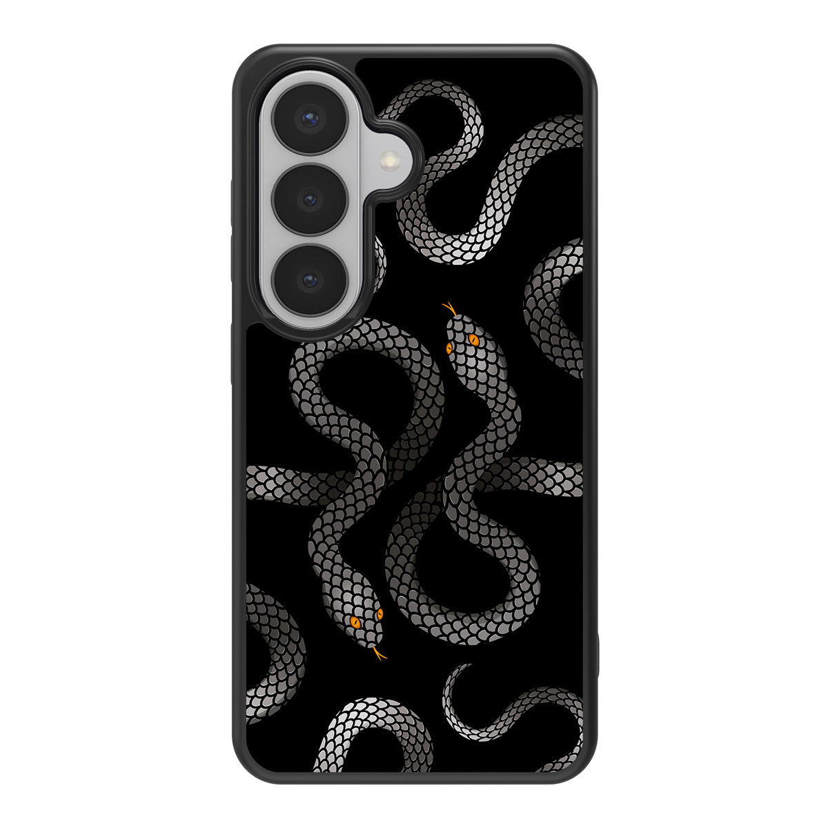Noir Serpent design back view – Samsung Galaxy S26 Plus case