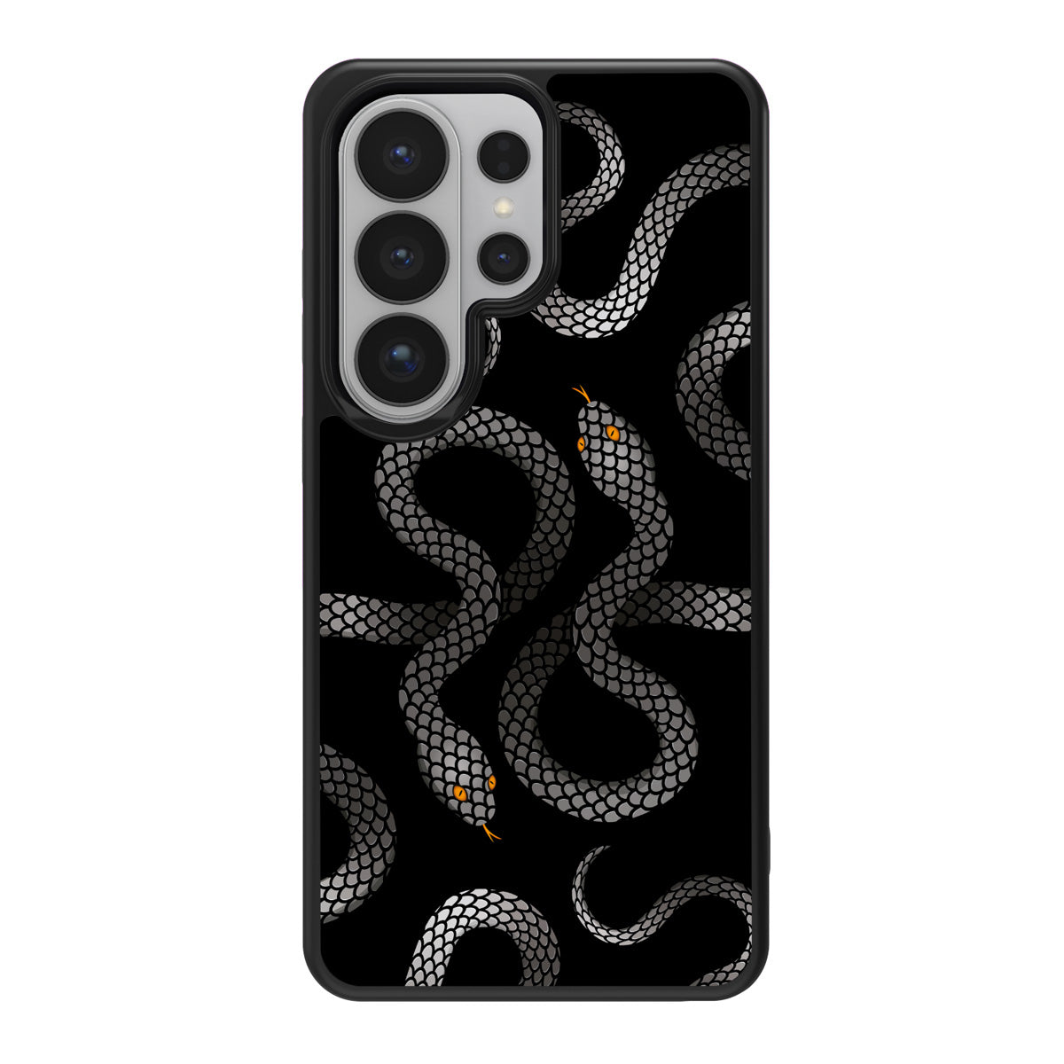 Noir Serpent design back view – Samsung Galaxy S26 Ultra case