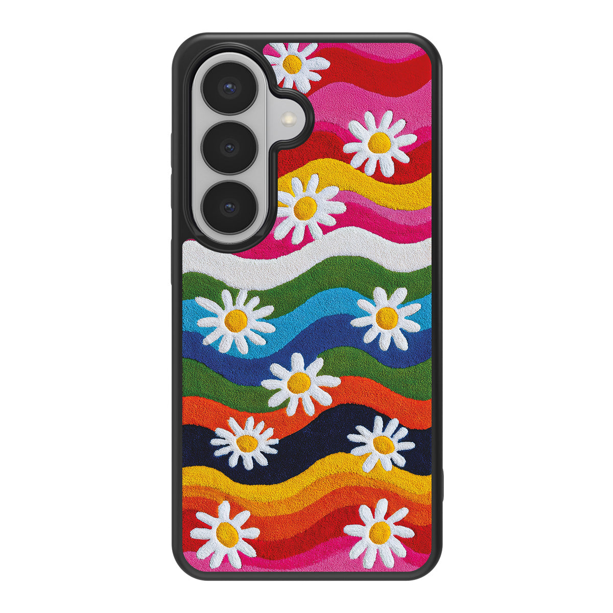 Rainbow Daisy design back view – Samsung Galaxy S26 Plus case