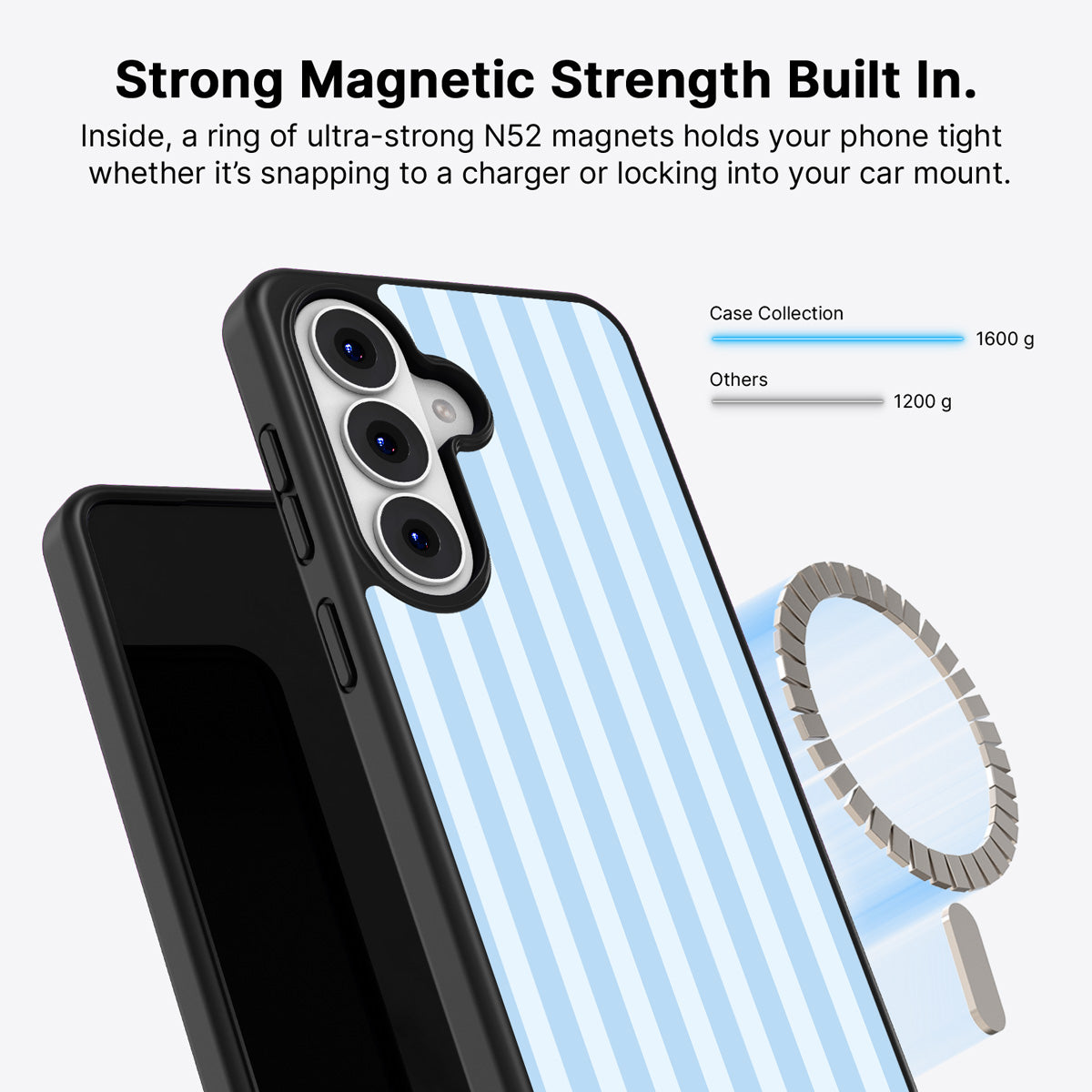 Samsung Galaxy S26 Qi2 magnetic case with N52 magnets – Riviera design