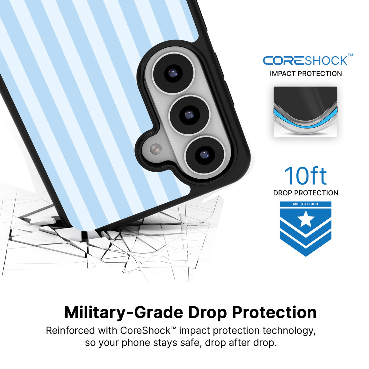 Riviera Samsung Galaxy S26 Plus case with 10ft military-grade drop protection