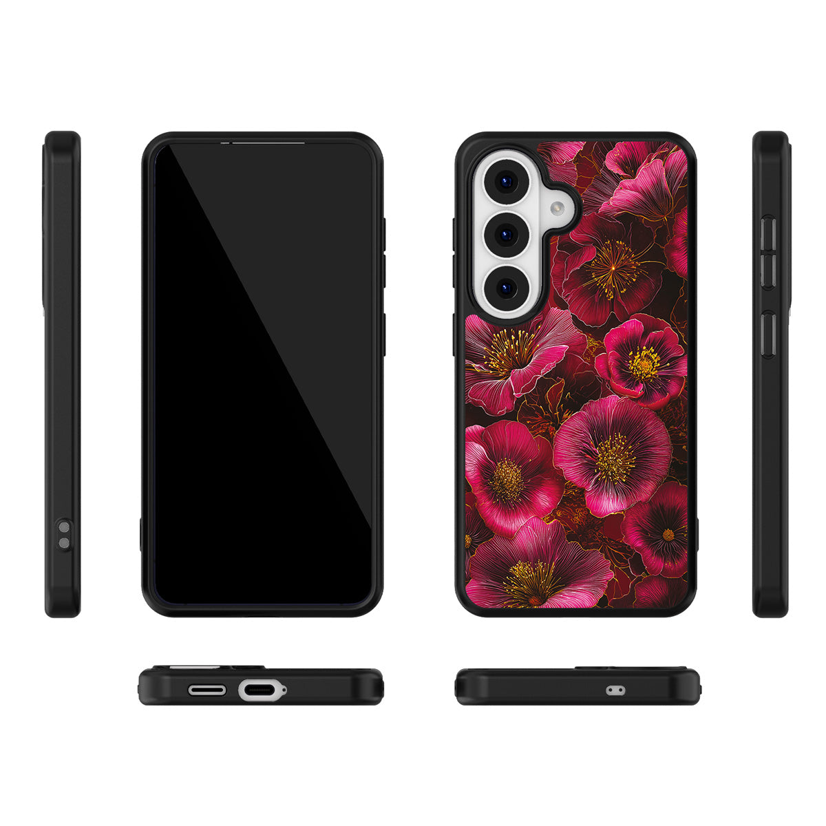 Ruby Flora Samsung Galaxy S26 case – multi-angle view