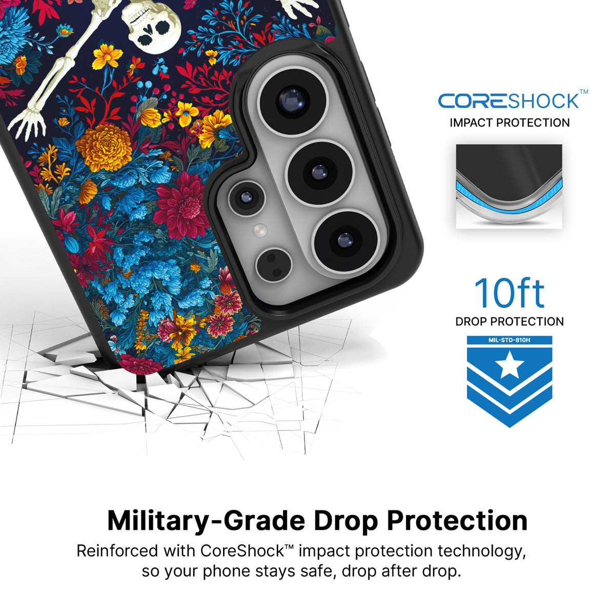 Skeleton Garden Samsung Galaxy S26 Ultra case with 10ft military-grade drop protection