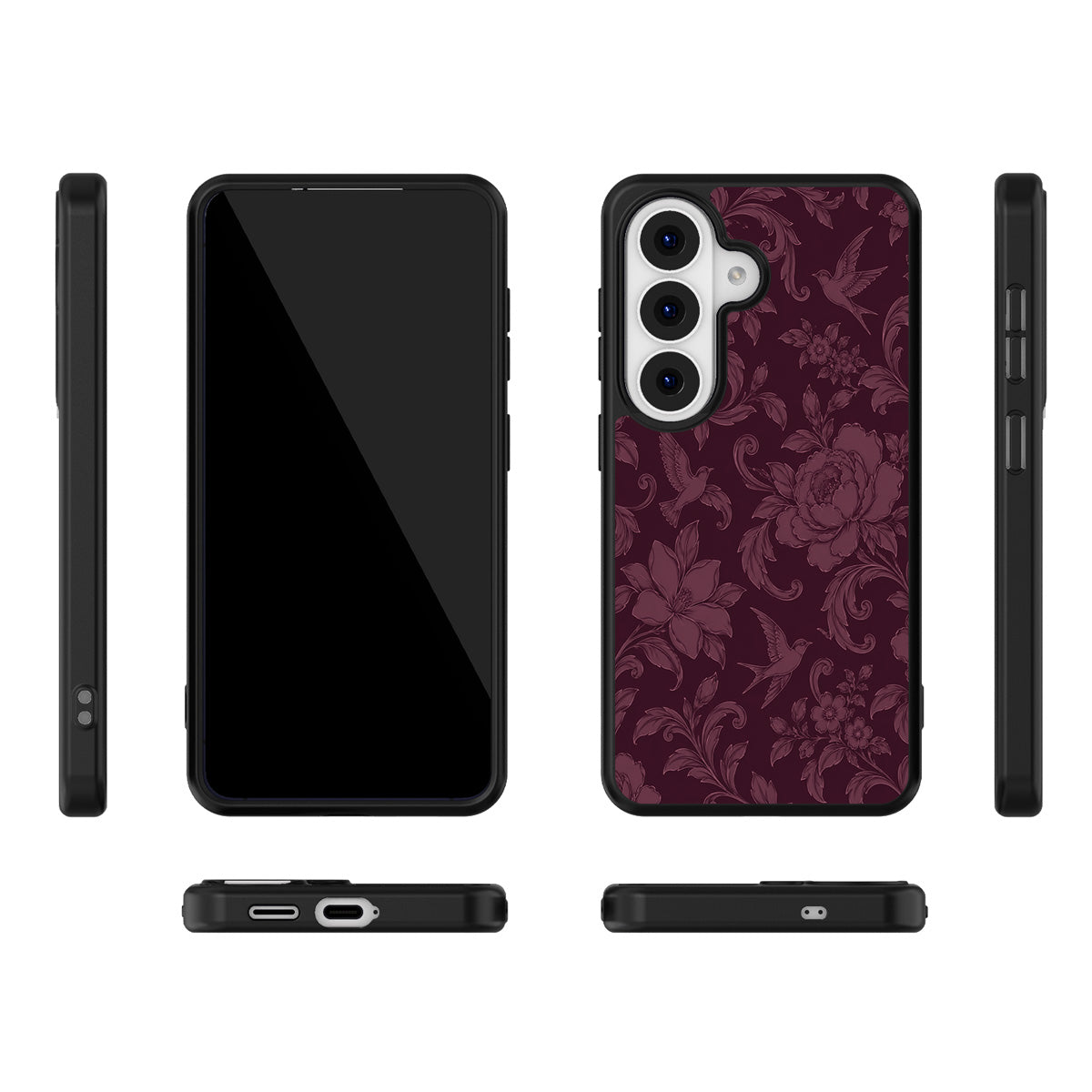 Swallow Damask Samsung Galaxy S26 Plus case – multi-angle view