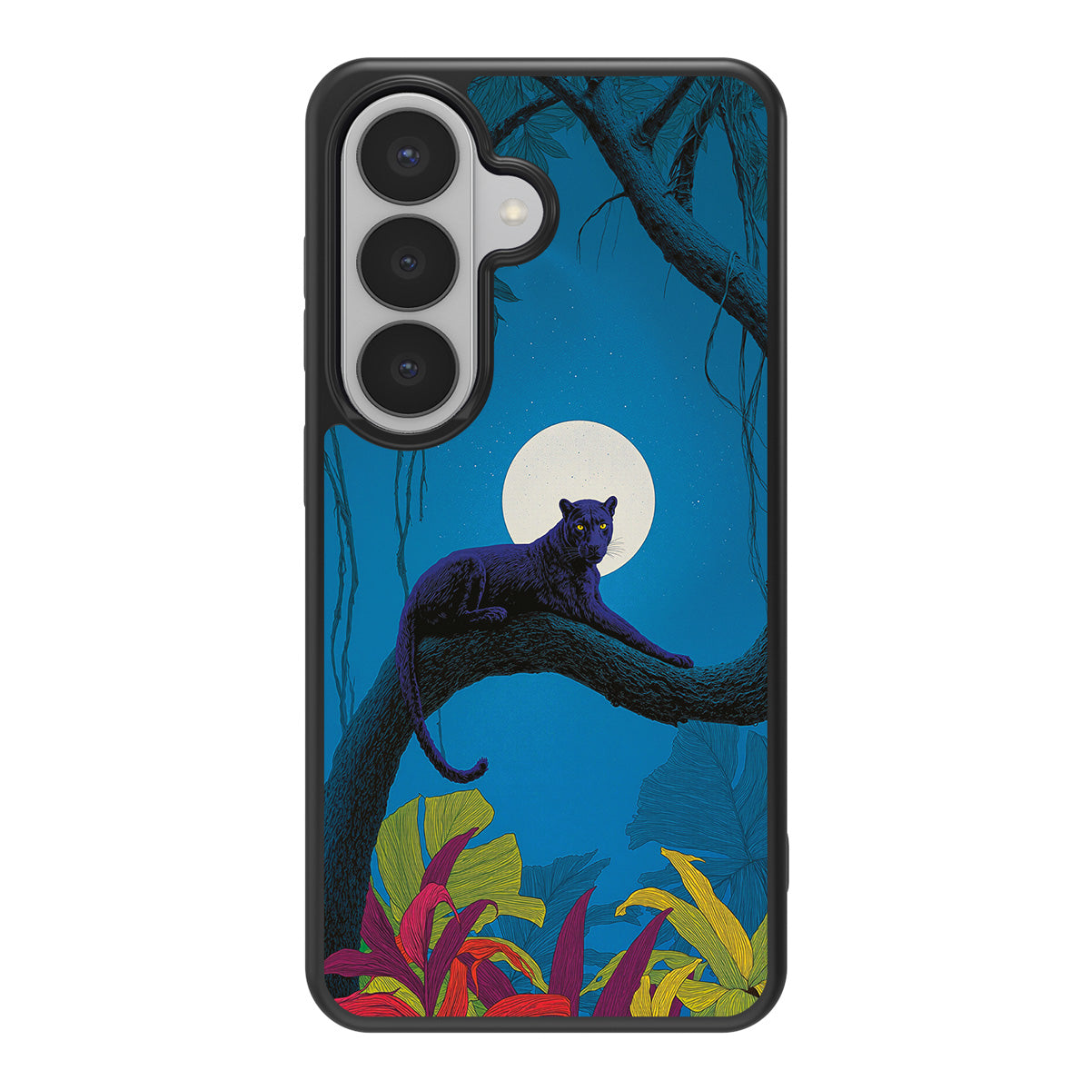 Tropic Panther design back view – Samsung Galaxy S26 case