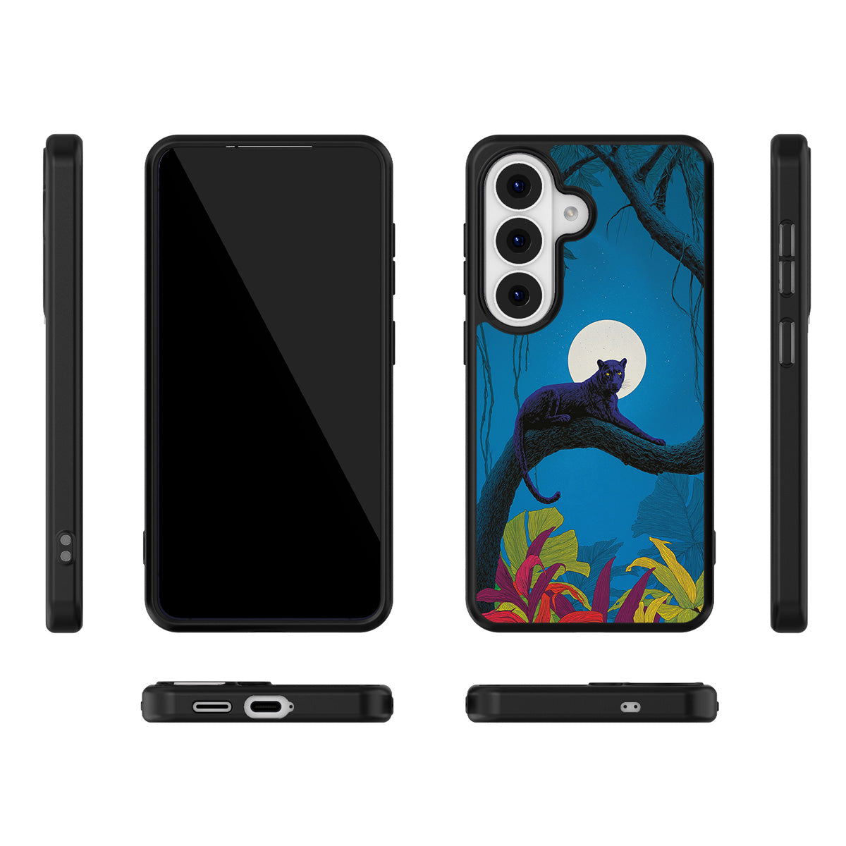 Tropic Panther Samsung Galaxy S26 case – multi-angle view