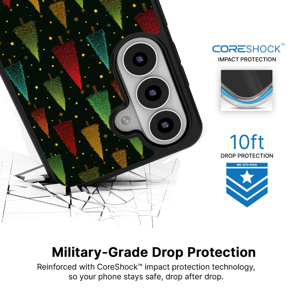 Twilight Trees Samsung Galaxy S26 Plus case with 10ft military-grade drop protection