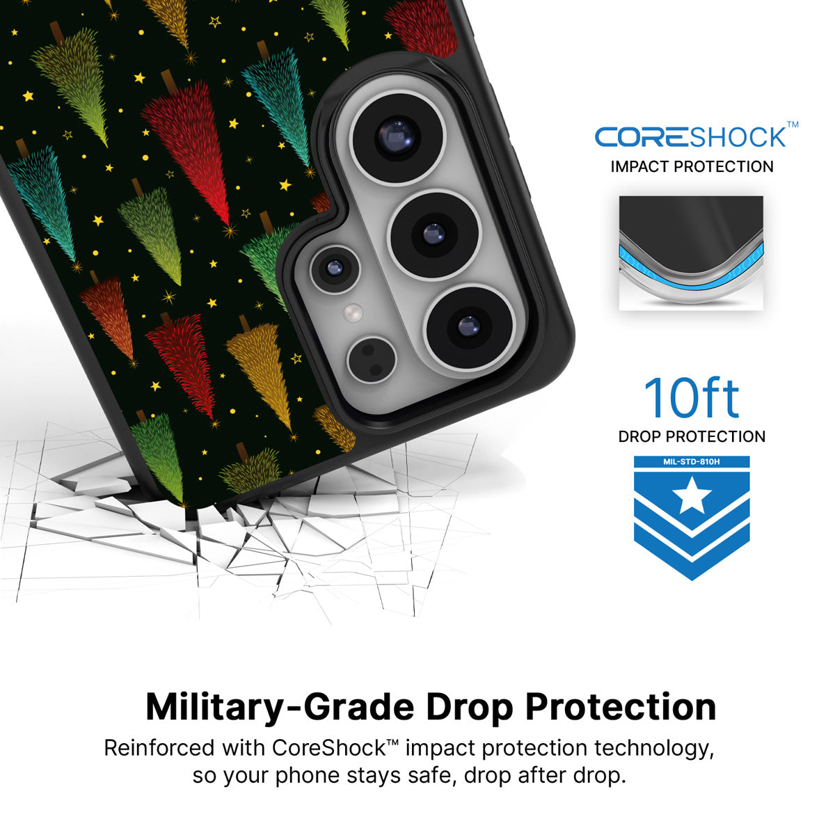 Twilight Trees Samsung Galaxy S26 Ultra case with 10ft military-grade drop protection