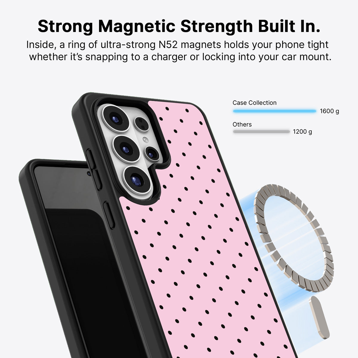 Samsung Galaxy S26 Ultra Qi2 magnetic case with N52 magnets – Veloria design